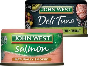 IGA John West Deli , Calcium Rich Tuna 90g or Salmon 95g Selected Varieties offer