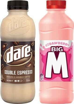 IGA Dare Iced Coffee or Big M Flavoured Milk 750mL Selected Varieties offer
