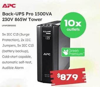 Leader Computers Back-ups pro 1500va 230v 865w tower offer