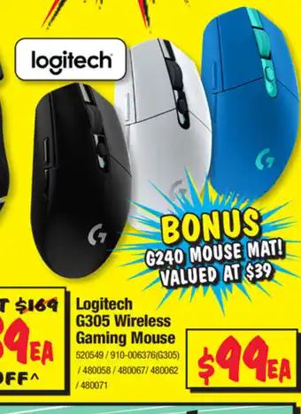 JB Hi-Fi Logitech - G305 Wireless Gaming Mouse offer