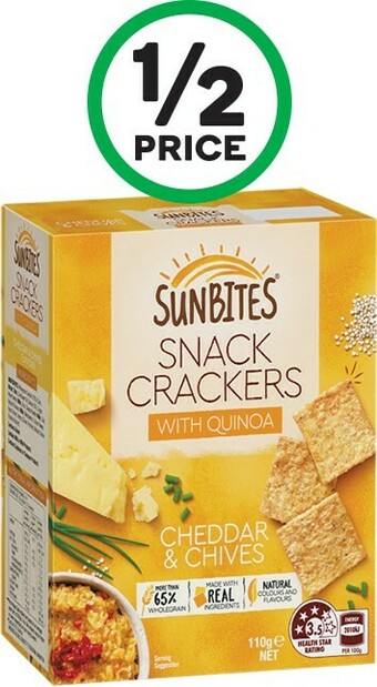 Woolworths Sunbites Crackers 105-110g offer