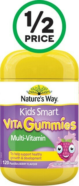 Woolworths Nature’s Way Kids Smart Vita Gummies Multi-Vitamin Pk 120* offer