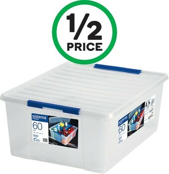 Woolworths Sistema Home Storage with Lid 60 Litre offer