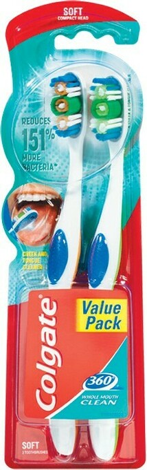Woolworths Colgate 360 Degree Whole Mouth Clean Toothbrush Pk 2 offer
