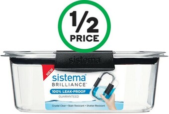 Woolworths Sistema Brilliance Medium Rectangle 920ml offer