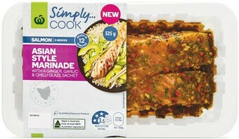 Woolworths Woolworths COOK Asian Style, Lemon & Herb or American BBQ Salmon Portions 315-325g offer