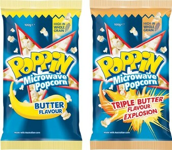Woolworths Poppin Microwave Popcorn 85-100g offer
