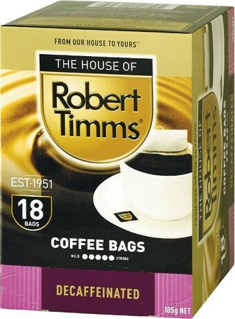 Woolworths Robert Timms Decaffeinated Coffee Bags Pk 18 offer