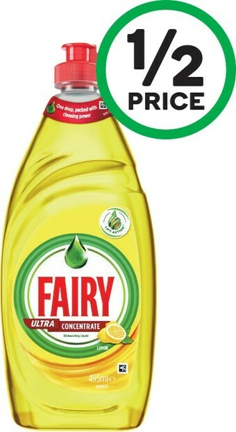 Woolworths Fairy Dishwashing Liquid 495ml or Antibacterial Dishwashing Liquid 475ml offer