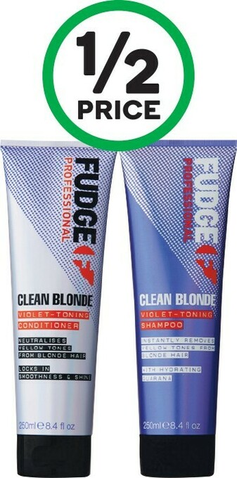 Woolworths Fudge Clean Blonde Shampoo or Conditioner 250ml offer