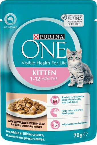 Woolworths Purina One Wet Cat Food 70g offer