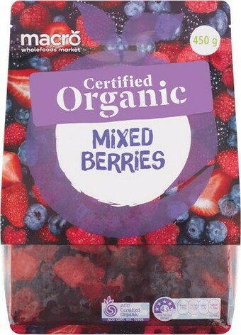 Woolworths Macro Organic Frozen Fruit 450g offer
