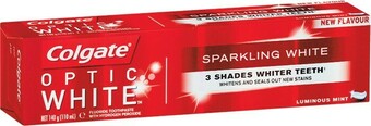 Woolworths Colgate Optic White Sparkling White Teeth Whitening Toothpaste 140g offer
