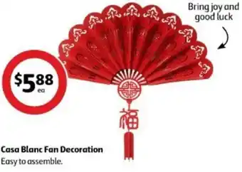 Coles Casa Blanca Fan Decoration offer