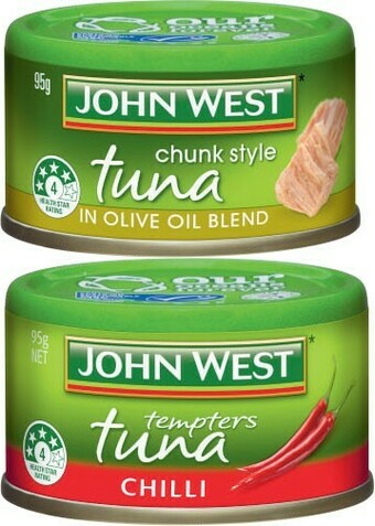 Coles John West Tuna Tempters 90g-95g offer