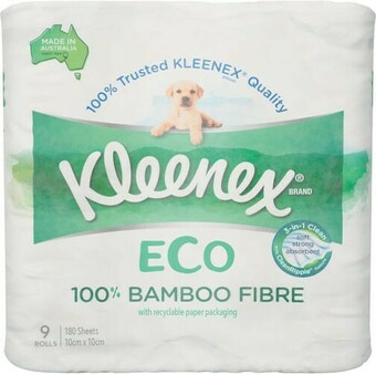 Coles Kleenex Eco Toilet Tissue 9 Pack offer
