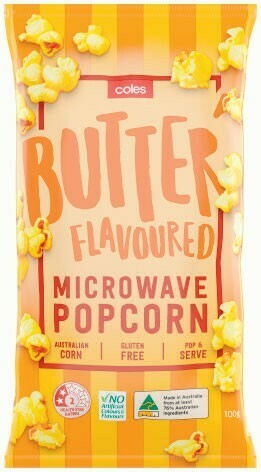 Coles Coles Microwave Popcorn 80g-100g offer
