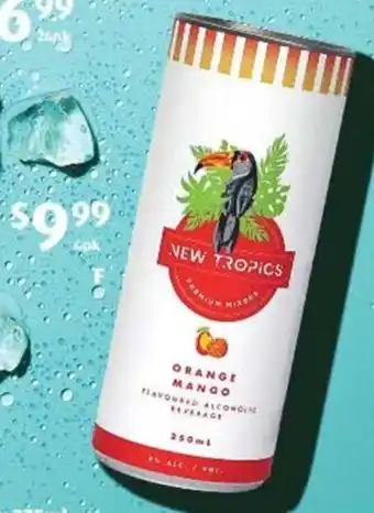 ALDI New Tropics Orange & Mango Hard Seltzer 4 x 250 ml offer