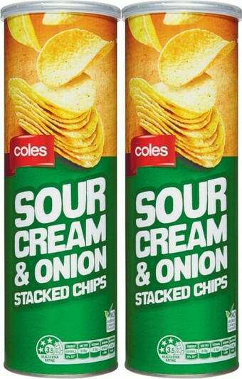 Coles Coles Stacked Chips 160g offer
