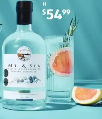 ALDI Headlands Distilling Co. Mt. & Sea Gin 700ml offer