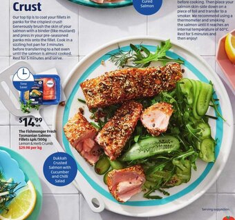 ALDI The Fishmonger Fresh Tasmanian Salmon Fillets 4pk/500g offer