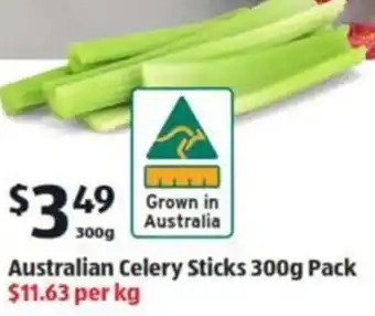 ALDI Australian Celery Sticks 300g Pack offer