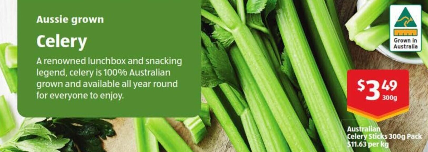 Australian Celery Sticks 300g offer at ALDI