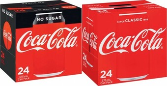 Coles Coca-Cola Soft Drink 24x375mL offer