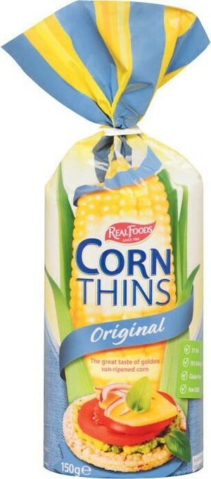 Coles Real Foods Corn Thins 125g-150g offer