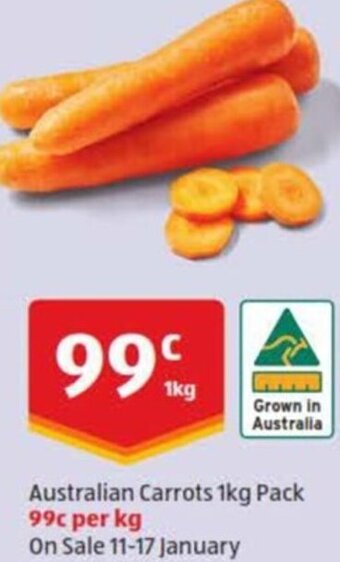 ALDI Australian Carrots 1kg Pack offer