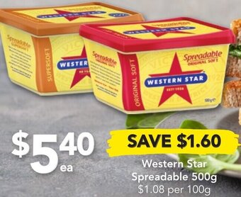 Drakes Western Star Spreadable 500g offer