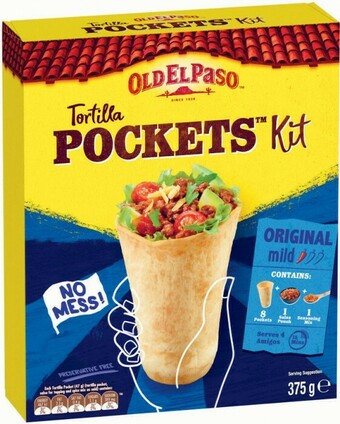 Coles Old El Paso Tortilla Pockets Kit 375g offer