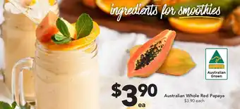Drakes Australian Whole Red Papaya offer