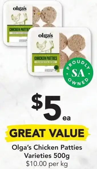 Drakes Olga's Chicken Patties 500g offer