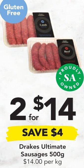 Drakes Drakes Ultimate Sausages 500g offer