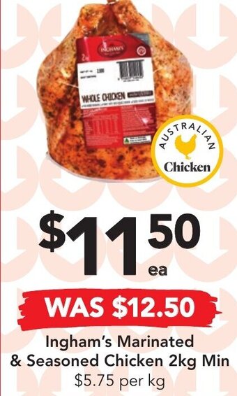 Drakes Ingham's Marinated & Seasoned Chicken 2kg Min offer