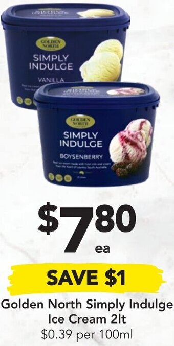 Drakes Golden North Simply Indulge Ice Cream 2lt offer