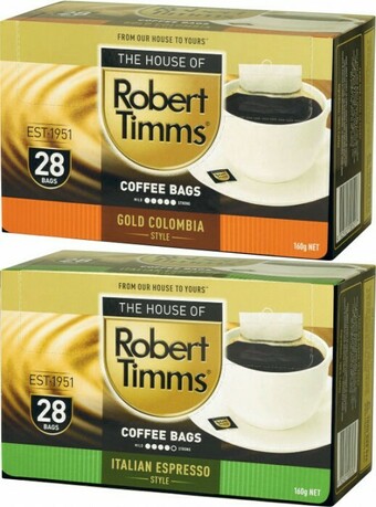 Coles Robert Timms Coffee Bags 28 Pack offer