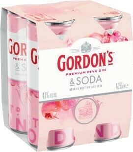Gordon’s Pink & Soda Cans 4x250mL