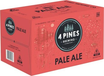 Coles 4 Pines Brewing Pale Ale Bottles 24x330mL offer
