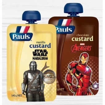 IGA Pauls vanilla or chocolate custard 140g offer
