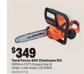 Mitre 10 Yard force 40v chainsaw kit offer