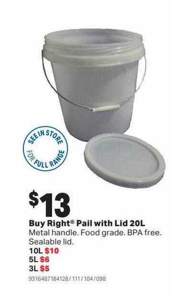 Buy right pail with lid