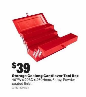 Mitre 10 Storage geelong cantilever tool box offer