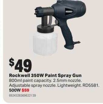 Mitre 10 Rockwell 350w paint spray gun offer
