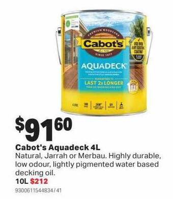 Mitre 10 Cabot's aquadeck offer