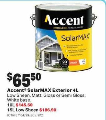Mitre 10 Accent solarmax exterior offer