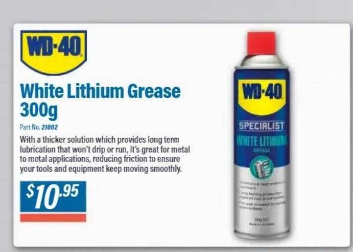 Wd40 white lithium grease 300g offer at Burson Auto Parts