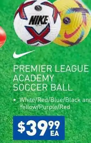 Premier league academy soccer ball nike