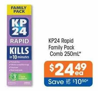 Good Price Pharmacy Kp24 rapid family pack comb 250ml offer